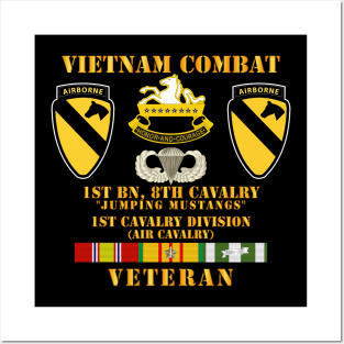 Vietnam Combat Vet w 1st Bn 8th Cav 1st Cav Div - Jump Mustangs - Hat Posters and Art